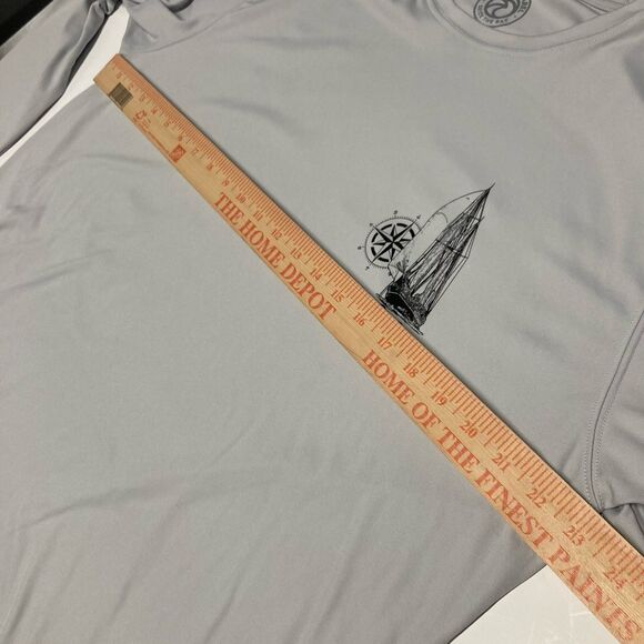 Vapor Apparel Long Sleeve Wanderlust Fishing Swim Shirt Size XL Gray UPF 50+ - Picture 8 of 11